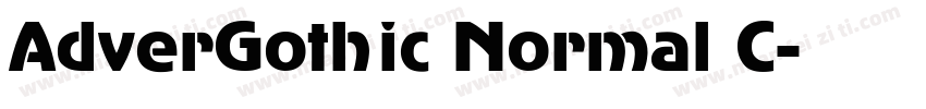 AdverGothic Normal C字体转换